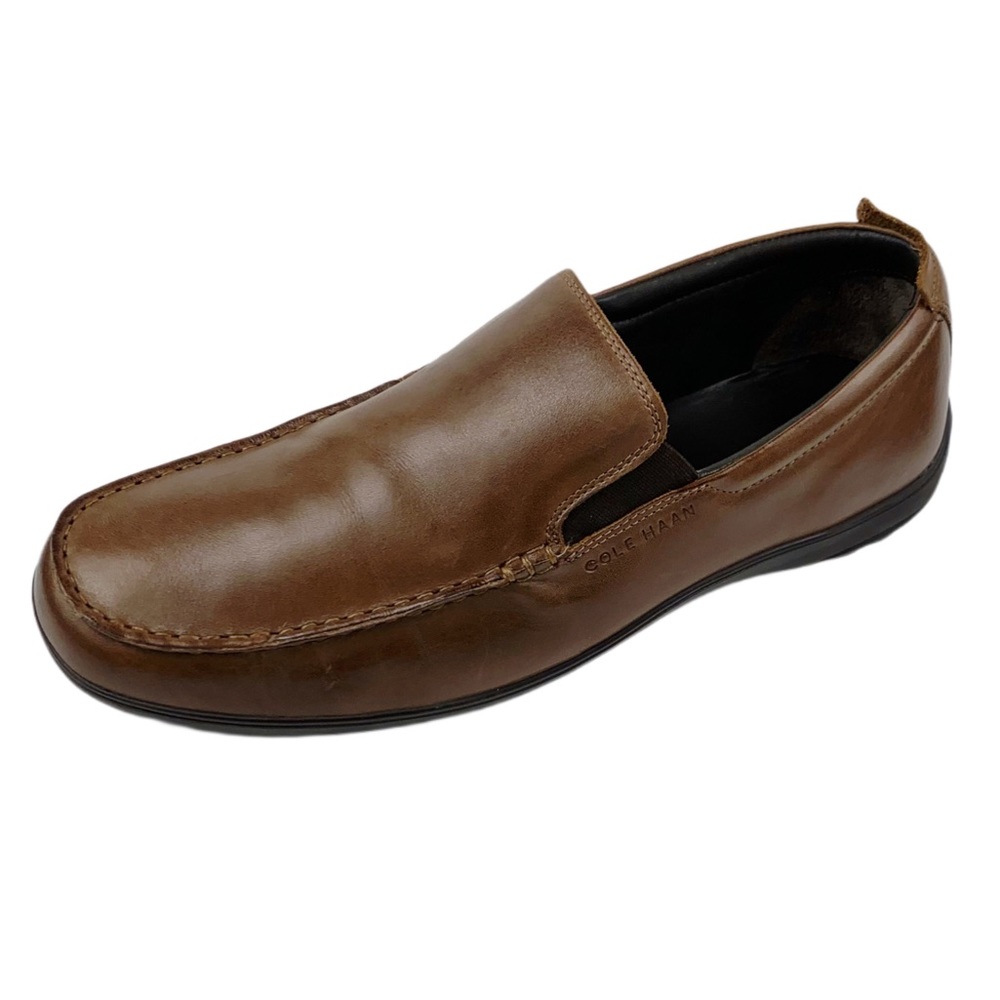 Cole Haan Mens Brown Leather slip On Loafer Size 12